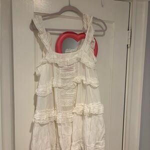 Free People Lace Ruffle Romper